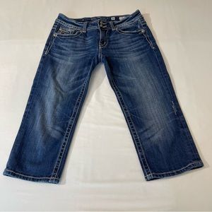 MISS ME JP5002CP-18 DENIM CAPRIS, SIZE 30, VERY GOOD CONDITION PREOWNED